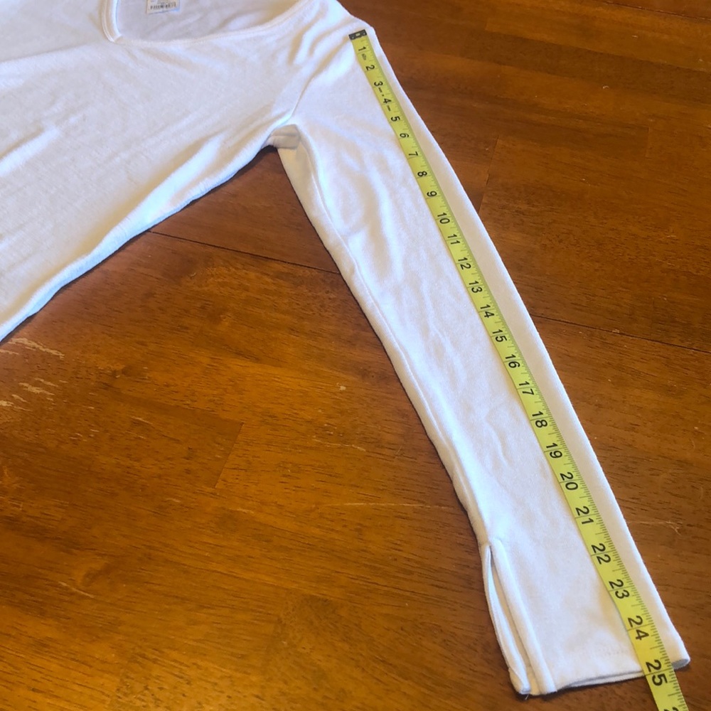 NWT GAP Womens Size Small Crisp White V-Neck Tunic Sweater Shirt Top Side Slits - Picture 7 of 9